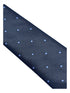 navy dark blue tie with lilac pin spots