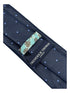 navy dark blue tie with lilac pin spots