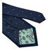 navy dark blue tie with lilac pin spots