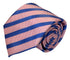 royal blue and light pink striped tie