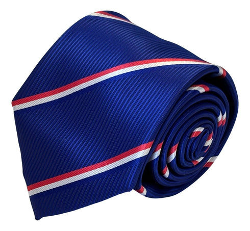 Royal blue tie with stripes in the design of the Netherlands flag