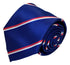 Royal blue tie with stripes in the design of the Netherlands flag