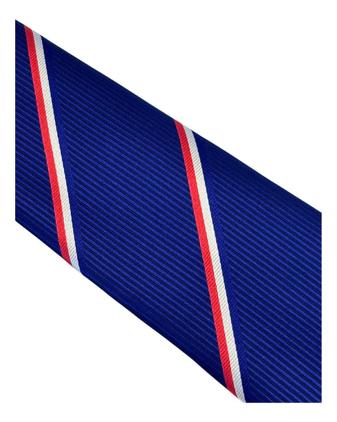 Royal blue tie with stripes in the design of the Netherlands flag