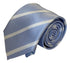 light blue tie with white stripe