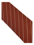 Terracotta brown cotton tie with fine white stripes