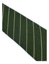 dark green cotton tie with thin white stripes