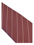 dark pink mens cotton tie with thin white stripes