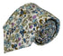 blue and ivory floral mens cotton tie