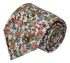pink ivory floral mens cotton tie classic 8cm width english wildflower garden