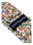 pink ivory floral mens cotton tie classic 8cm width english wildflower garden