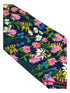dark blue navy & pink floral mens cotton tie classic 8cm width english wildflower garden
