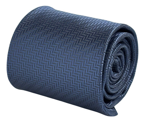 navy blue herringbone tie