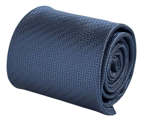 navy blue herringbone tie