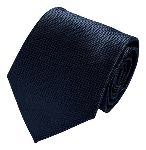 navy blue herringbone tie