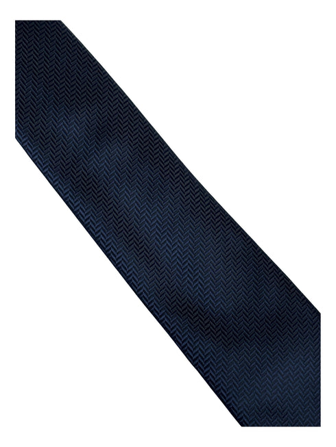 navy blue herringbone tie