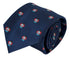 navy blue tie with vintage clown design