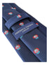 navy blue tie with vintage clown design