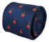 navy blue tie with ramen noodle bowl design