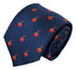 navy blue tie with ramen noodle bowl design