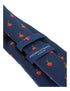 navy blue tie with ramen noodle bowl design