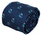 navy blue tie with kanagawa wave design
