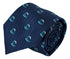 navy blue tie with kanagawa wave design