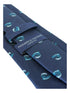 navy blue tie with kanagawa wave design
