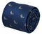 navy blue mens tie with chinchilla design