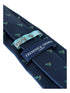 Navy tie with humming bird design