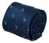 Navy tie with humming bird design