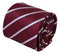 maroon tie with herringbone design and white stripes