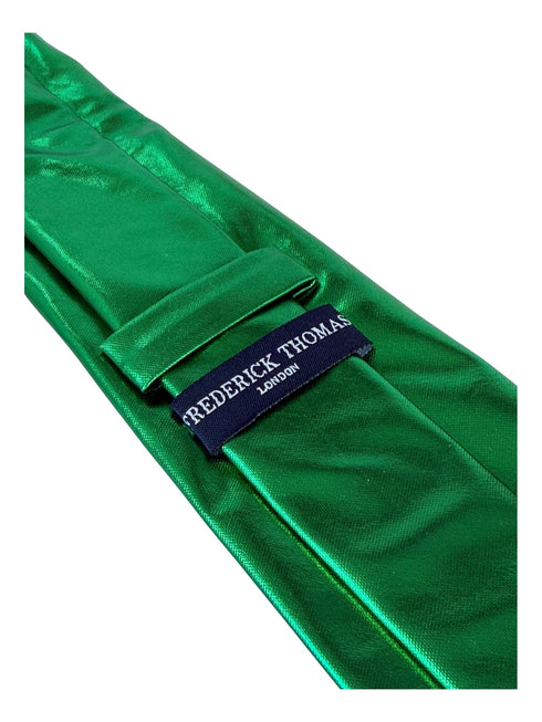 emerald green lame style tie