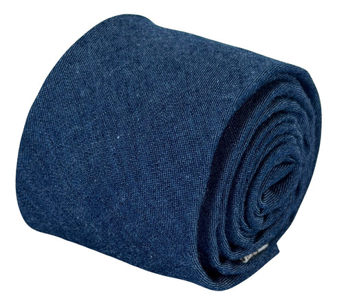 denim blue cotton tie
