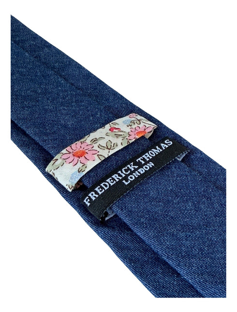 denim blue cotton tie