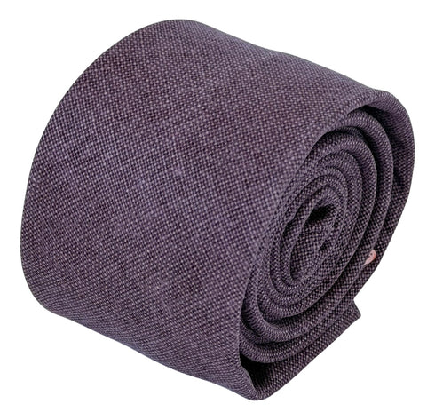 plum purple aubergine linen tie