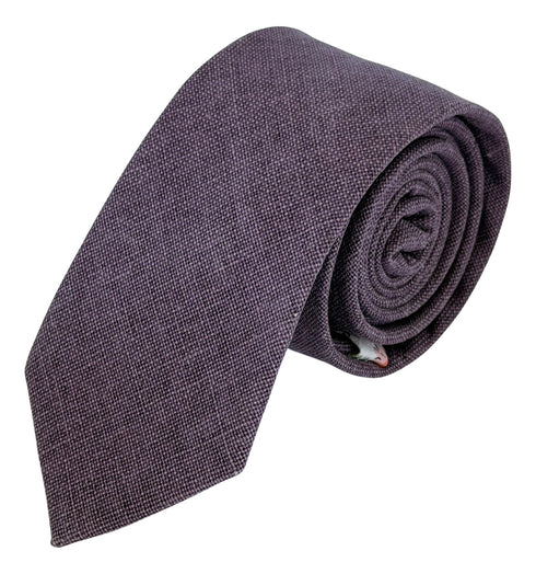 plum purple aubergine linen tie