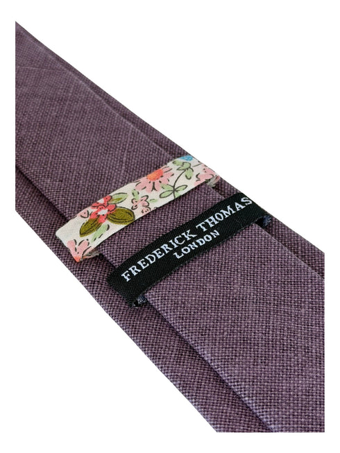 plum purple aubergine linen tie