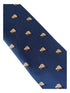navy dark blue tie with beaver design