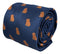 navy dark blue tie with capybara design