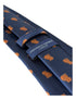 navy dark blue tie with capybara design