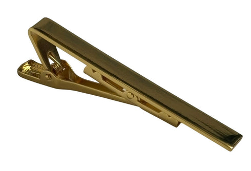 plain traditional gold coloured tie clip