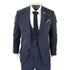 WS25 - Men's 3 Piece Tweed Suit Blue Double Breasted Waistcoat