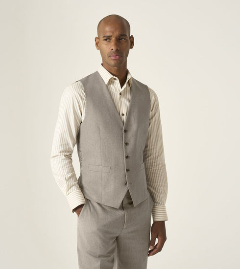 Skopes Calvados Suit Waistcoat For Men in Stone Beige, 36R-62R
