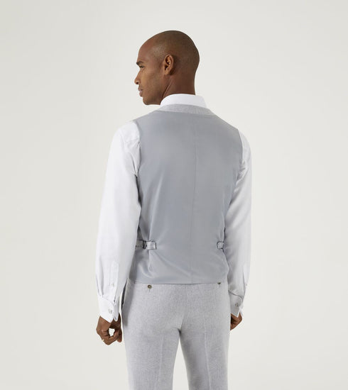 Skopes Jude Suit Waistcoat For Men's in Silver Herringbone, 34R to 58R