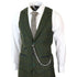 STZ71 - Men's 3 Piece Suit Wool Tweed Green Blue Brown Check 1920s Gatsby Formal Dress Suits