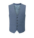 Skopes Anthony Suit Waistcoat For Men in Blue Check, 36R-62R