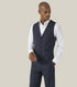 Skopes Cuba Dinner Suit Waistcoat For Men in Navy Blue Geo, 36R to 62R