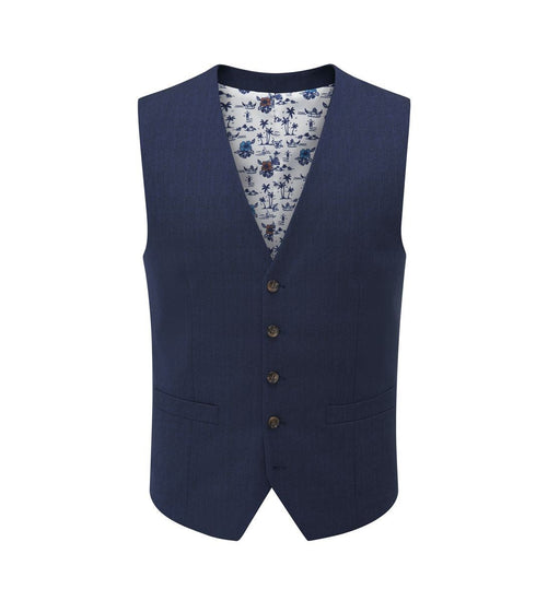 Skopes Caspian Suit Waistcoat For Men in Navy Blue, 34R-62R