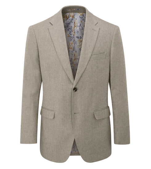 Skopes Calvados Linen Blend Tailored Fit Suit Jacket For Men in Stone Beige, 36S-62L