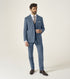 Skopes Calvados Linen Blend Tailored Fit Suit Jacket For Men in Blue, 36S-62L